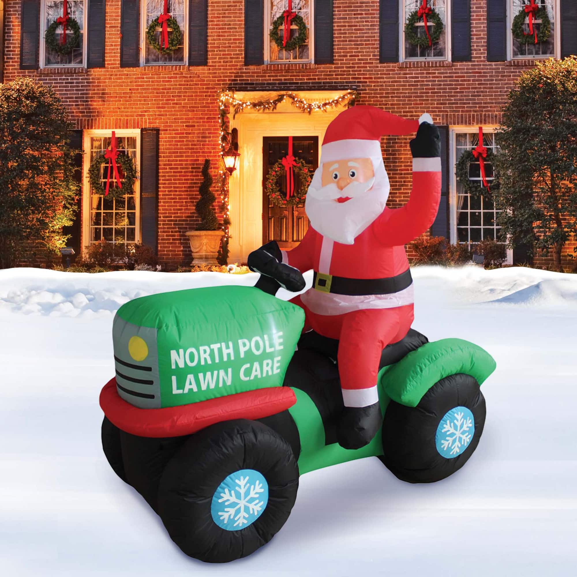 5ft. Inflatable North Pole Lawn Care Santa